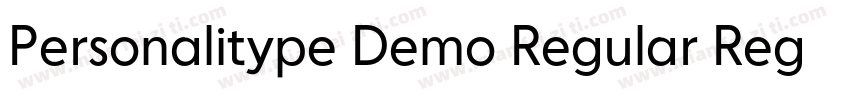 Personalitype Demo Regular Regular字体转换